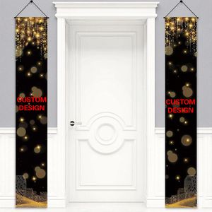 Custom Door Banner Set with personalized Front Porch Yard Sign