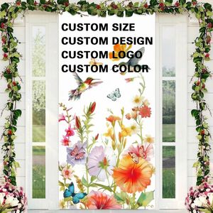 Custom door Cover Decorations with seasonal Porch Sign & Hanging Banner