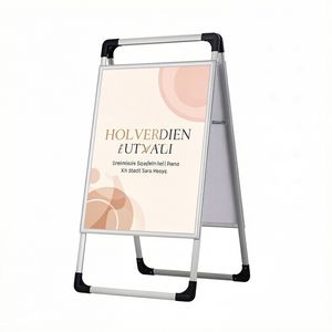 Custom Double Sided A Frame Sidewalk Sign Portable Aluminum Pavement Display Stand