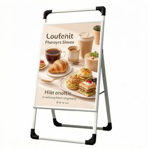 Custom single-Side Aluminum A Frame Poster Stand Handheld Portable Street Advertising Stand