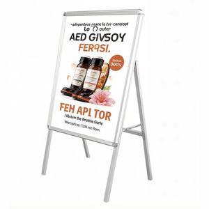 Custom Single-Side Aluminum A-Frame Poster Board Portable Advertising Display Stand